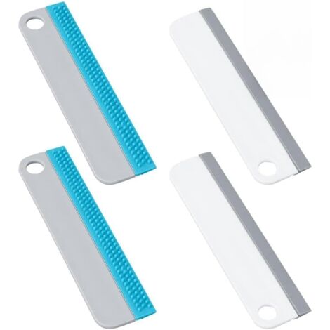 4 Pièces Raclettes à Vitres Raclettes de Douche Set Raclette en Caoutchouc de Nettoyage pour Miroirs Fenêtres Surfaces Cuisine Salle de Bain Voiture D'essuie-glace Multifonction sans Rayures