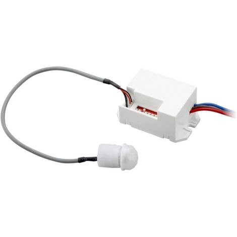 Détecteur de Mouvement Encastrable Plafond Infrarouge Extérieur Blanc pour Éclairage - Distance Détection 3 à 6 m en Champ Libre - Angle 360° - IP65