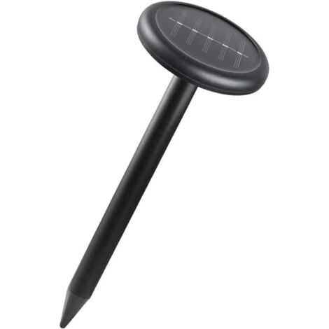Ultrason Répulsif Oiseaux Exterieur Solaire Repulsif Souris Animaux Expulser Dispositif pour Jardin Protéger Votre Ferme Cour Pelouse Patio (Noir)