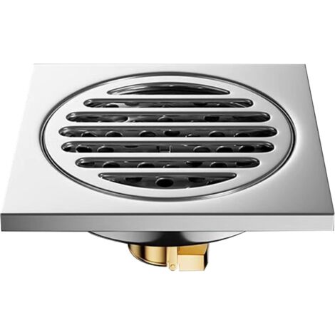 10cmx10cm Drain de Douche Carré Siphon De Sol Anti-Odeur, Acier Inoxydable Drain de Plancher avec Passoire Filtre, pour Salle De Bain Jardin, Cuisine Attendez. (10x10cm -B) (1/5)