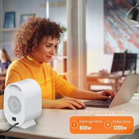 Petit Radiateur D'appoint électrique 500W Compact - Chauffage Rapide Pour Bureau, Chambre, Camping