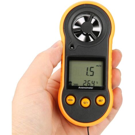 GM818 Anémomètre numérique LCD 0-30 m/s Compteur de mesure du volume d'air portatif Compteur de vitesse du vent portable Collecte de données météorologiques en plein air Instruments de mesure (1/5)