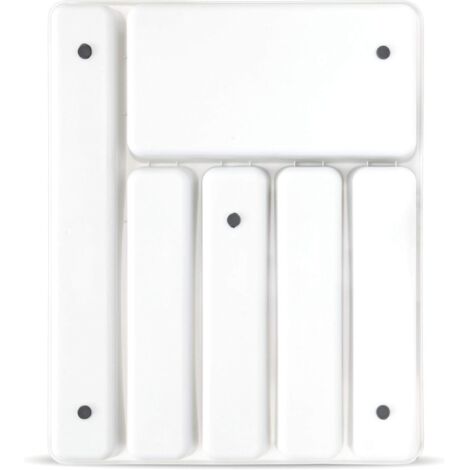 Relaxdays Range-couverts en matière plastique 6 compartiments Rangement