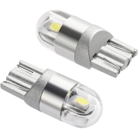 2Pcs Blanc T10 3030 2SMD LED Ampoules de Voiture Lampe Haut illuminum led feu de position Veilleuses led clignotant pour ampoule plaque led veilleuse moto