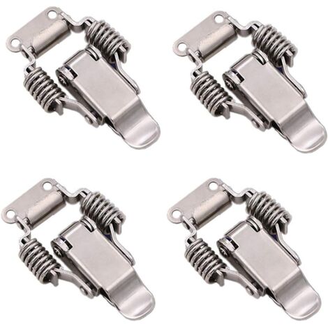 4 pièces de loquet de serrage en acier inoxydable, loquet de boîte de verrouillage à levier, outil à main à dégagement rapide, porte en métal à forte capacité de charge pour boîte, tiroir, armoire