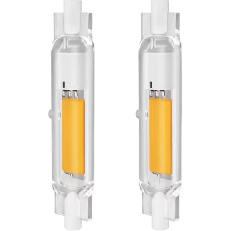 Ampoules R7S led 78mm Dimmable 10w, 1500LM, Blanc Chaud 3000K Ampoules R7S LED COB Double Ended 78mm 10w 220V, Éclairage à Faisceau 360 °, Paquet de 2 [Classe énergétique G] (1/5)