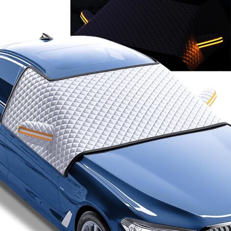 Housse de pare-brise pour l'hiver - Magnétique - Couverture de pare-brise universelle pour toutes les saisons - Imperméable, anti-poussière - Protection solaire - 175 x 115 cm