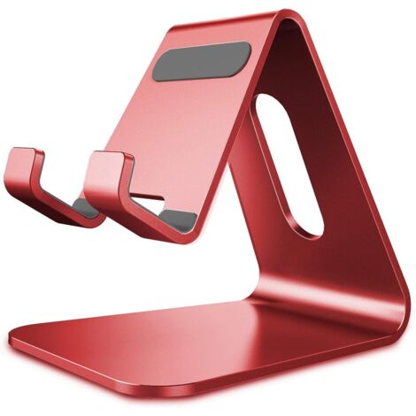 Support de téléphone portable, Berceau, Support, Support de bureau en aluminium, compatible avec commutateurs, tous les smartphones, iPhone 17 16 15 14 13 12 Mini Pro Max Xs Xr X ,Bordeaux