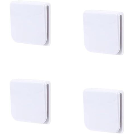 Clips de Rideau de Douche, 4 Pcs Clips de Douche Auto- adhésifs, Clips de Protection pour Douche, Clips de Protection Anti-éclaboussures, pour Tenir Le Rideau de Douche et Le Ridea