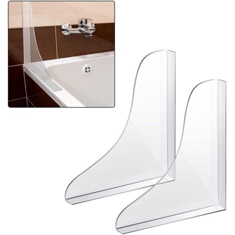 Lot de 2 grands protecteurs anti-éclaboussures en acrylique transparent pour salle de bain