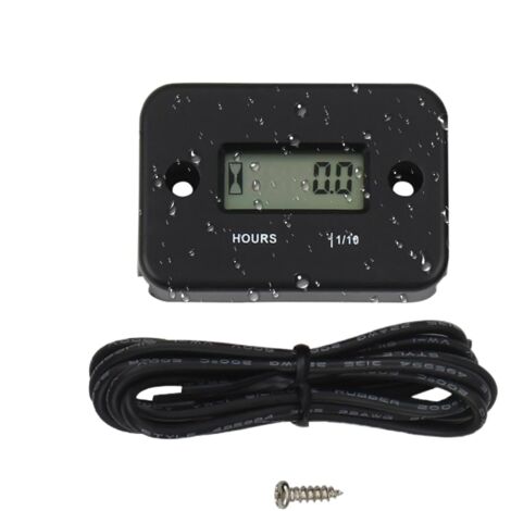 Compteur de vitesse inductif - Accessoire de moto LCD étanche - Écran numérique pour moteur avec vis - Pour tondeuse à gazon ATV générateur de pression moto