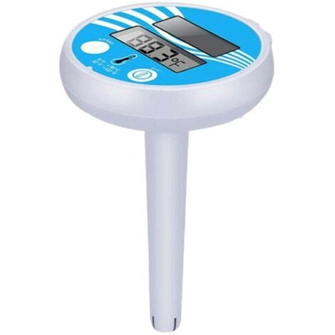 Thermomètre de Piscine sans Fil, écran LCD Numérique à énergie Solaire, pour Piscines, Spas, Bains à Remous, Utilisation Intérieure et Extérieure (blanche) (1/5)