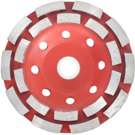 Disque Diamant Abrasif 125x 22,23 mm Meule Boisseau Diamantée Double Rangée Disque Meuleuse Universel pour Poncer Béton Pierre Naturelle Marbre Plâtre Granit Chape Maçonnerie