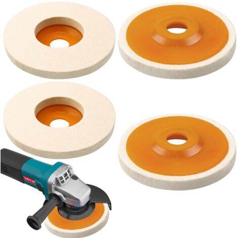 8 Pcs Disque de Polissage Meuleuse D'angle 125mm - Bore Feutre de Laine Roue pour Verre, Céramique, Plastique, Métal, Marbre