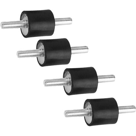 supports d'isolateur M4 x 10 en caoutchouc cylindrique,anti-vibration, diplopore, amortisseurs, écrous antidérapants, pour un sommeil paisible, choc au sol pour moteur, tracteur, pompe