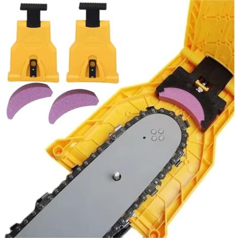 Générique 2PCS Affuteuse De Chaine Tronconneuse Ultra-Rapide, Précision Instantanée Eguiseur Chaine De Tronçonneuse Professionnel avec Aiguiser, Outil De Précision pour Bûcherons