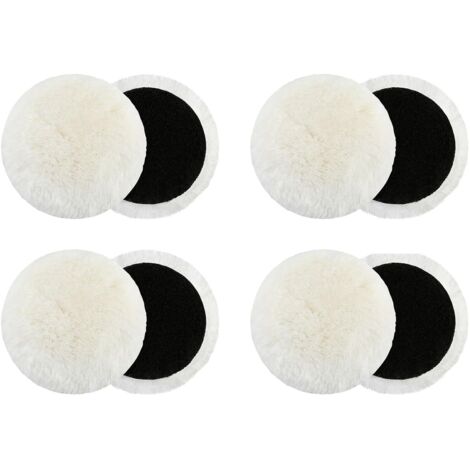 Lot de 8 disques de polissage pour meuleuse d'angle en laine - Feutre - Disque de polissage brillant - Meuleuse d'angle ronde - Disques de polissage pour meuleuse d'angle (150 mm) (1/5)