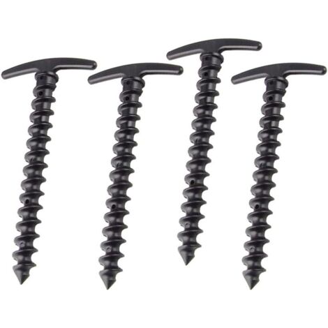 Piquets De Tente À Vis en Plastique 10 Pièces Piquets De Camping Légers Et Résistants pour Terrain Sable Boueux Prairie avec Poignée Facile À Retirer (1/5)
