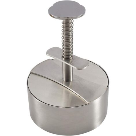 Presse à Burger, Presse à Hamburger 304 en Acier Inoxydable, Antiadhésive Moule Steak Haché, Réglable Hamburger Patty Maker, pour Bœuf, Légumes, Viande, Barbecue, Réunion de Famille (1/5)