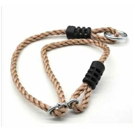 Complément de Cordage en Chanvre Artificiel balançoire produit unique Courroie de raccordement de la corde de réglage Réglage de la branche Rallonge de balançoire en PE-noir