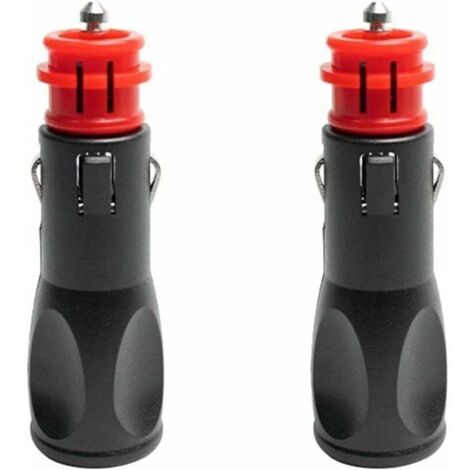 Prise allume cigare male.Adaptateur male allume cigare.Prise Fiche Male Allume Cigare.Fiches pour adaptateurs d'allume-cigare européens 12V - 2PC (1/5)