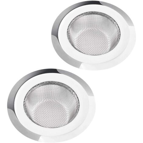 2 Pcs Filtre évier Cuisine. Filtre à évier en Acier Inoxydable. Filtre en métal Bain lavabo Filtre pour Salle de Bain Cuisine 11.3cm /4.45" de diamètre (11.3cm net (lavé))