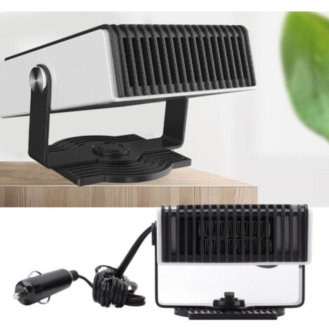 Chauffage de voiture portable 2 en 1. ventilateur de chauffage électrique. chauffage et dégivrage rapides. désembueur de pare-brise pour automobile 24 V