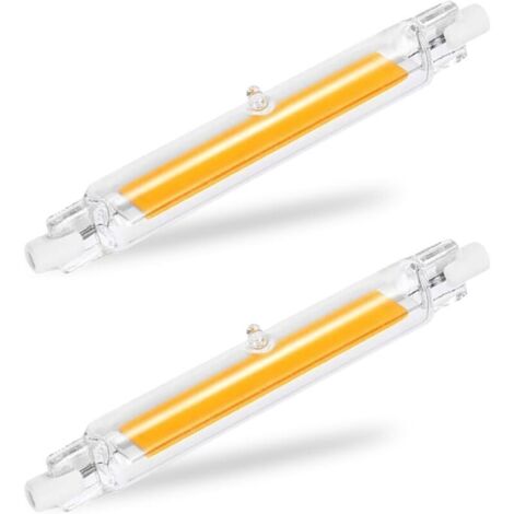 Ampoule LED R7S 118mm 20W équivalent à Ampoule Halogène 200W.Tube R7S LED Lumière Blanc Chaud 3000K.2000LM avec Large Angle de Faisceau 360°Dimmable.Pas de Scintillement.Lot de 2