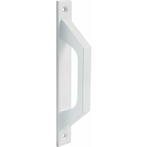Poignée de porte coulissante en aluminium blanc – Dimensions 198 x 25 x 40 mm – Installation rapide avec vis fournies – Résistante à la corrosion (1/5)