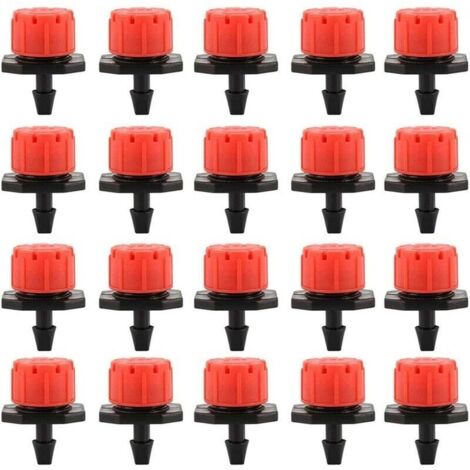 Lot de 100 goutteurs d'irrigation réglables 360° – Anti-colmatage – Débit d'eau ajustable – Pour arrosage de plantes en pot - 100PCS