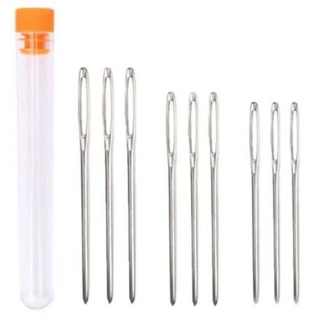 9 Pcs Aiguille a Laine Aiguille à Coudre Grosse Aiguille Couture Cuir Aiguille a Tapisser Aiguilles à Bout Rond pour Passe Laine Point de Croix Canevas Tricoter Broderie (1/5)