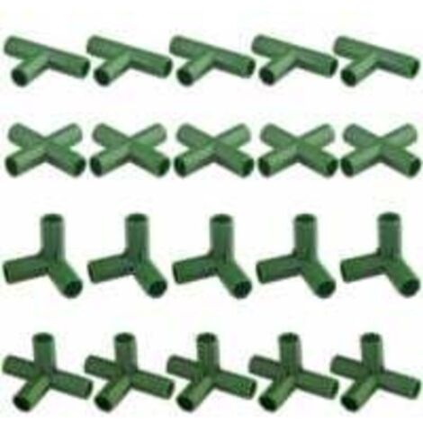 Lot de 20 connecteurs de cadre de jardinage 11 mm – Matériau PP durable – Pour serres et plantes grimpantes – Assemblage facile