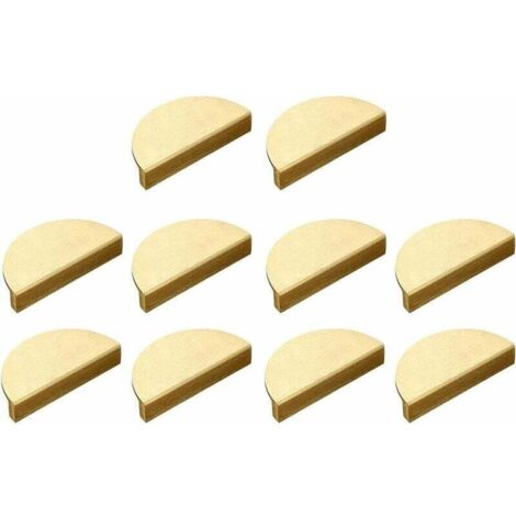 Lot de 10 poignées de tiroir en laiton brossé doré 10 cm – Forme demi-lune – Installation facile – Vis incluses pour montage rapide (1/5)