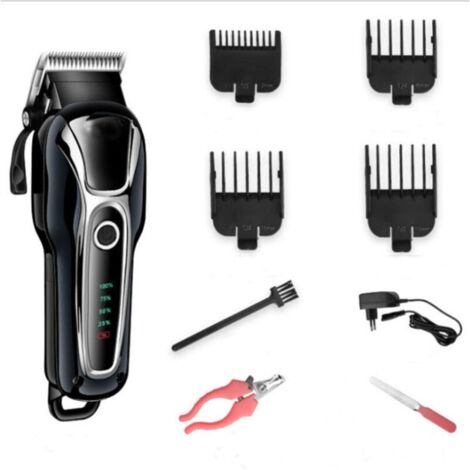 Promotion Tondeuse Chien Poil Long Epais Electrique sans Fil Kit. Tondeuse Animaux Chien Chat Professionnelle. Pet Grooming Kit. Lame Tranchante Sûre. Faible Bruit. Écran LCD.Tondeuse Chien Profession (1/5)