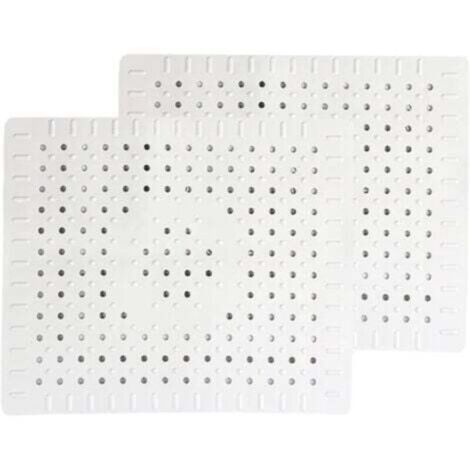 blanc Lot de 2 tapis de protection pour évier de cuisine en caoutchouc antidérapant durable. facile à nettoyer et à couper soi-même (1/5)