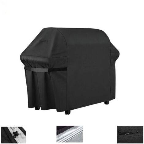 Housse Barbecue Gaz. Bache Barbecue Exterieur Rectangulaire 145 x 61 x 117 CM.Housse Plancha 210D Etanche.Anti-UV Imperméable pour Weber. Holland. Jennair Campingaz etc. (1/4)