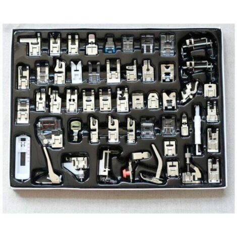 52 pièces de machine à coudre de pied multifonction de pied de presse professionnelle pour frère. chanteur et machine à coudre de maison. 505A ensemble de pied de presse +