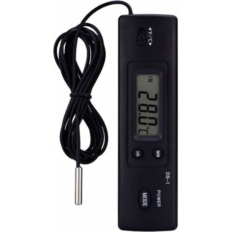 Thermomètre Compteur De Température Numérique à Cristaux Liquides LCD Mesure De L'humidité Capteur De Sonde Cablé pour Réfrigérateur Aquarium Climatiseur