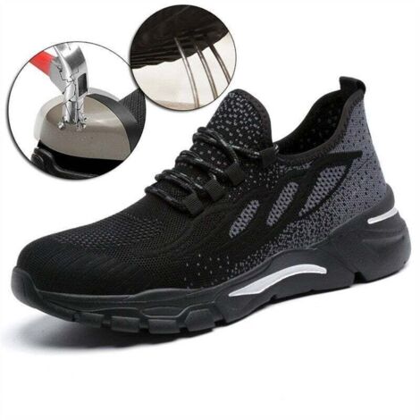 Chaussures de Sécurité Pour Hommes.Chaussures de Travail Légères Pour Femmes Chaussures de travail EU 46 Respirantes Anti Ecrasement (1/4)