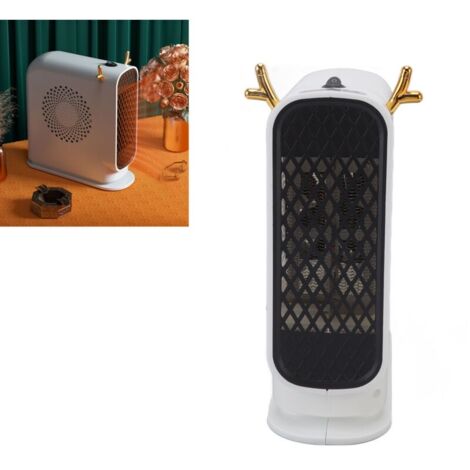 Mini radiateur électrique à chauffage rapide. température réglable. ventilateur électrique de bureau portable pour bureau. chambre à coucher. élégant. blanc. prise ue. 220V (1/5)