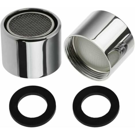 Aérateur de robinet femelle 20 mm – Finition métal – Débit aérodynamique 9 L/min – Économie d'eau et réduction des éclaboussures
