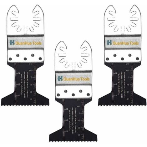 Lot d'accessoires pour outil multifonction - 3 pièces - universel pour outils multifonctions oscillants - bois. plaque de platre. plastique. métal
