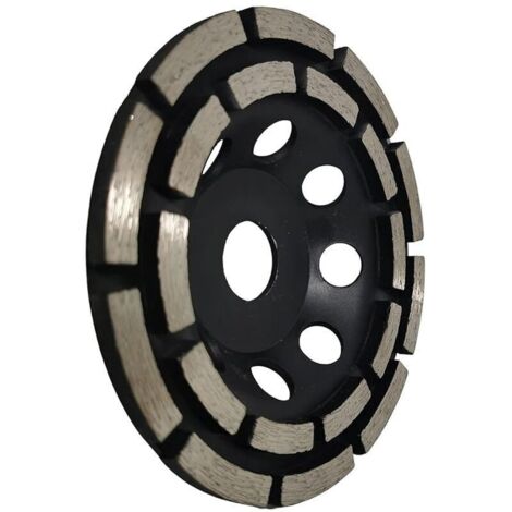 Disque diamant pour meuleuse 125mm – Alésage 22.23mm – Double rangée pour ponçage béton. carrelage et chape – Compatible meuleuses angles