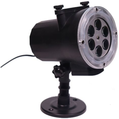 Mettez en surbrillance la lampe de projection à 12 cartes. la lampe à LED en forme de flocon de neige. la mini lampe à gazon de décoration de Noël colorée (norme américaine) (1/5)