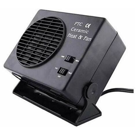 Ventilateur de chauffage électrique portable - Chauffage en céramique pour chauffage de voiture. dégivreur de pare-brise et désembuage 25A 300W 12V