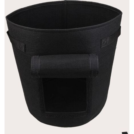 5 x 7 gallon planting bags planting bags. breathable and durable pots. garden planting bags with window and handles for potatoes carrots tomatoes (black) (1/5)