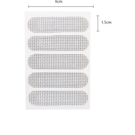 20pcs Ruban Adhesif Reparation Moustiquaire. Patch Repare Moustiquaire Réparation de Fenêtre Kit de Moustiquaire Adhesive Reparation (trou de roulement blanc) (1/5)