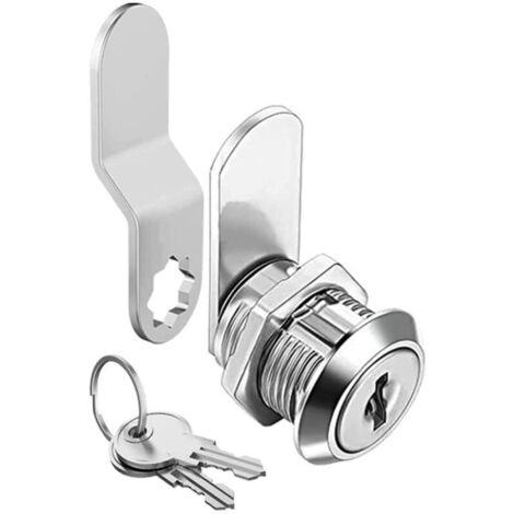 serrure boite aux lettres 16mm. serrure armoire metallique avec 2 plaques de serrure différentes. 2 clés. Verrou de sécurité. serrure à came pour Casier. Boîte à Outils. portes de placard (1/3)