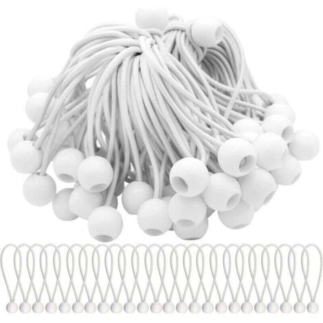 Lot de 50 tendeurs élastiques 150mm – Capacité d'expansion 300mm – Caoutchouc durable pour bâches et tentes – Installation rapide (1/5)