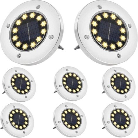 Lampes solaires de jardin extérieur 12 LED Lampes solaires de jardin extérieures Lampes solaires étanches Jardin extérieur Patio Allée Pelouse.
